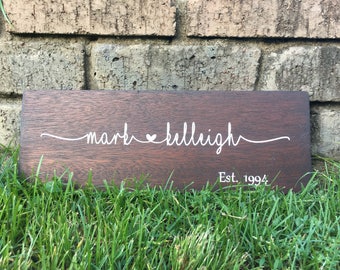 Wedding Gift | Custom Wood Wedding Sign | Couple Sign | Custom Couple Gifts | Wood Anniversary Gift | Personalised Wedding Gifts | Keepsake