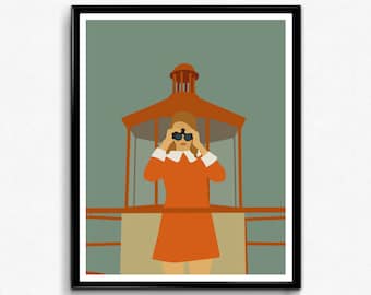 Moonrise Kingdom Movie Poster- Minimalist Movie Print, Feminist