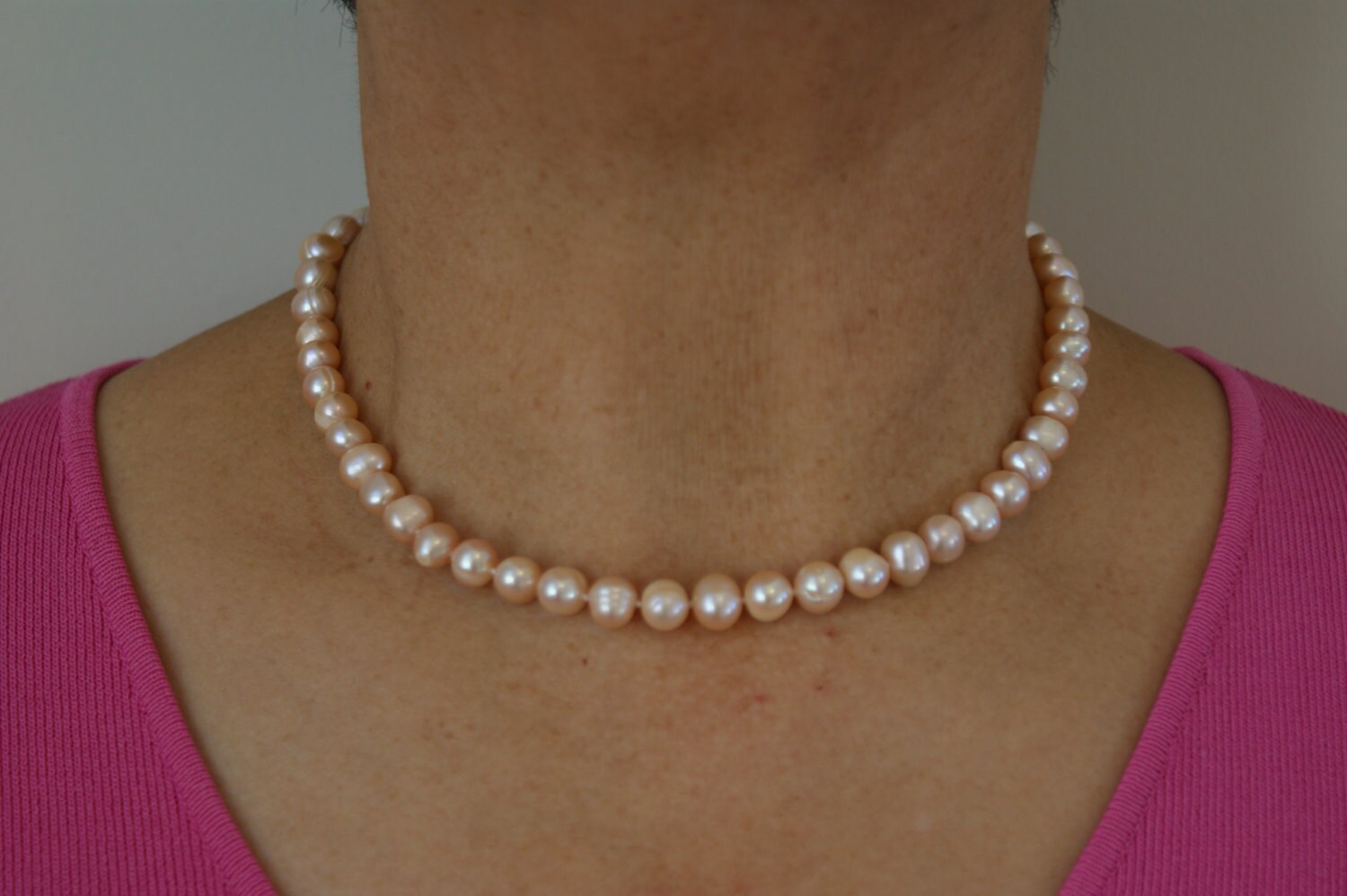 blush pearl necklace