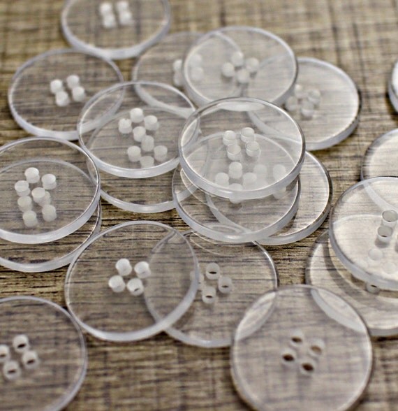 4H Clear Transparent Button Backing Jigger Sewing Crafts Knopf(Lot of 20pcs) from TrimsPro on