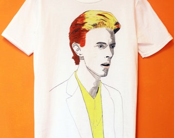 David Bowie T-Shirt - Thin White Duke design by Kurt Wohl - Brand New!!