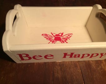 Serving tray with stenciling