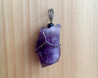 real amethyst shard necklace