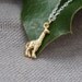Giraffe pendant necklace. 18 karat gold vermeil sterling