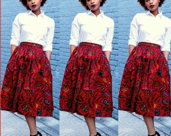Items similar to Retro Ankara Print Dress || African Print, Ankara ...