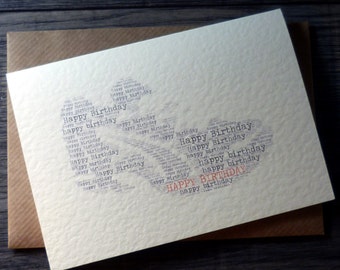 Personalised word art runner’s birthday card - running birthday card - birthday card for runner - word art card – sports card – trainer card
