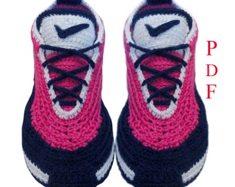 Сrochet Sneakers Pattern, Crochet Slippers Pattern, Sneakers PDF - Pattern ONLY