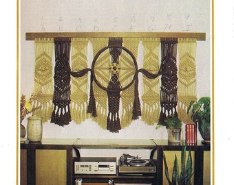 Vintage Macrame Wall Hanging PDF Pattern.Macrame Wall Hanging PDF Pattern Book.vintage macrame.vintage pattern.craft pattern.fiber art