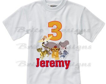 Lion Guard Shirt, Lion Guard Birthday Shirt, Personalized Birthday Shirt,