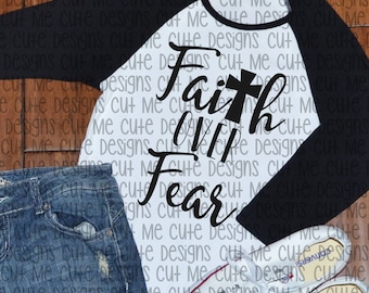SVG DXF PNG cut file cricut silhouette cameo scrap booking Faith Over Fear
