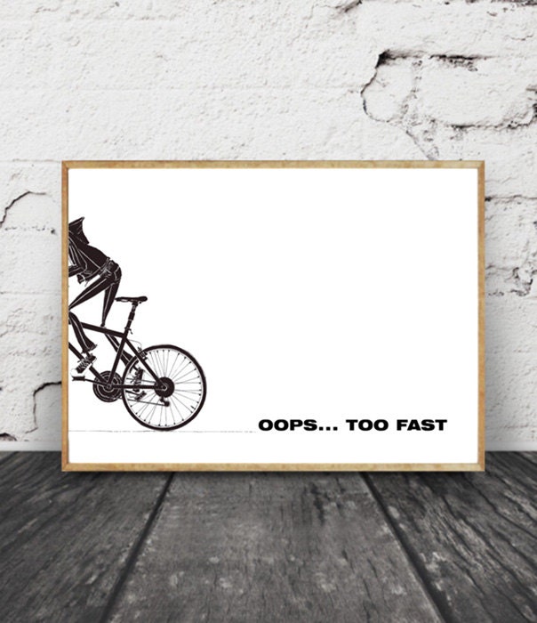 Bicycle Art Print Bike Art Print from the Original Ink