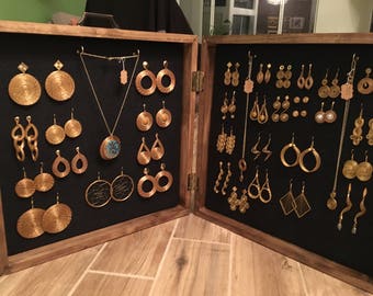 Boho Box / Jewelry Display Case / Travel Display / Portable Display / Custom / Trade Show Display / Craft Booth Display