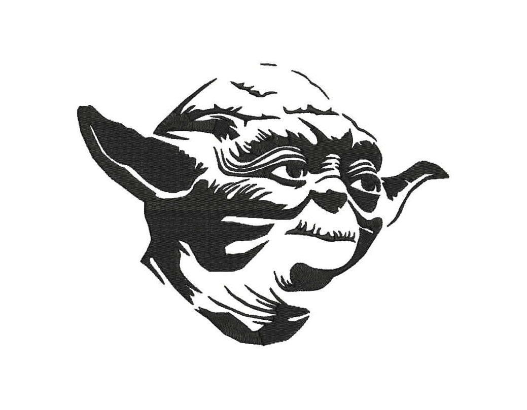 Download Yoda Face Embroidery Design 4 sizes 6 formats