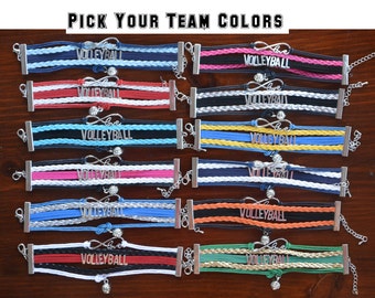 Volleyball Bracelet, Volleyball Gift, Volleyball Charm Bracelet, Volleyball Jewelry- Perfect for Volleyball Players, Coaches & Team Gifts