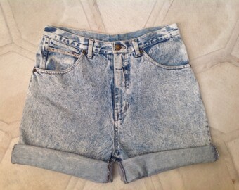 Items similar to High Waisted Denim Shorts // Custom Denim Made to ...