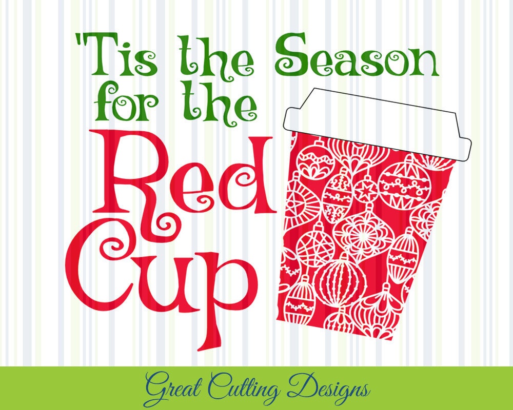 Christmas SVG Cut File Red Cup svg DXF cut file Cricut svg