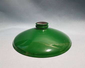 Vintage Green Enamel Light Shade, Green Industrial Light Shade