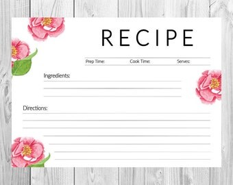 Cute recipe cards | Etsy