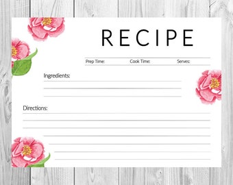 Cute recipe cards | Etsy