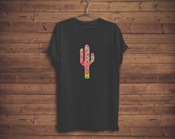 Trippy Cactus T-Shirt Psychedelic Hippie Clothes Boho Shirt Hippie Shirt Groovy T Shirt Hippie Tee Skater Tee Southwest Art