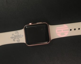 Apple Watch Decal - iWatch Decal - Small Monogram Decal