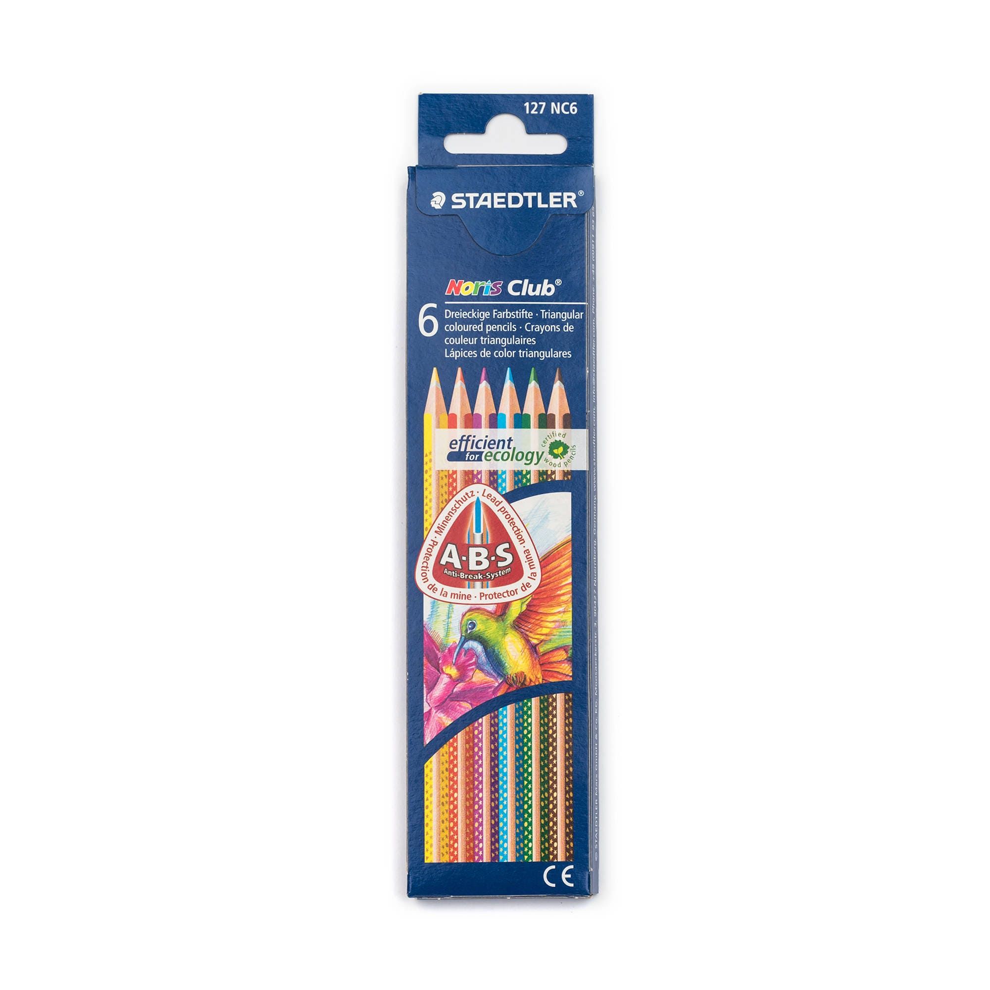 Staedtler Noris Club a set of 6 triangular colored pencils