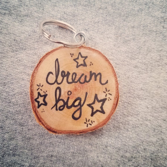 Items similar to Dream big keychain on Etsy
