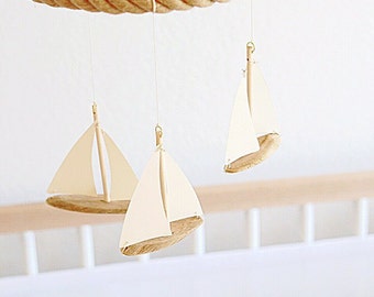 Crib Mobile || Baby mobile || Sailboat mobile || nautical || nursery decor || Owen