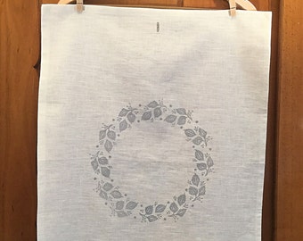 Tea towel linen, hand printed