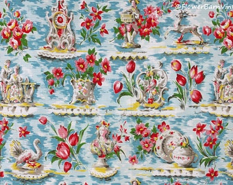 1950s Flowers and Pictorial Fabric