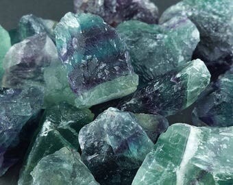FLUORITE CRYSTAL Lots Rough Natural Green Purple Mineral
