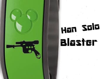 Star Wars Han Solo Blaster Magic Band Decal for Original or 2.0 Disney Magicband Skins Stickers Accessories