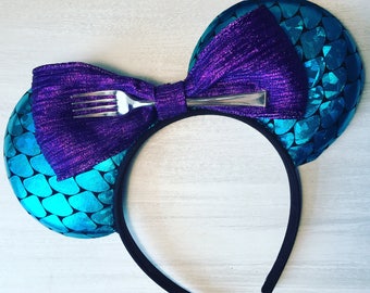 LITTLE MERMAID Ariel Disney Ears with Hidden Mickey