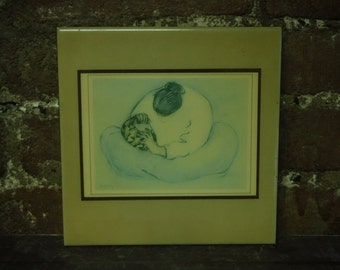 Woman with Bowl Pastel R.C. Gorman