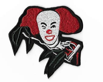 Pennywise The Dancing Clown Patch (3.5 Inch) DIY Embroidered Iron or Sew on Badge Applique IT Horror Movie Souvenir Monster Film Costume