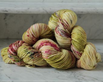 Speckled Moss Handpainted Superwash Merino Wool Yarn