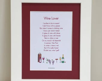 Wine poems | Etsy