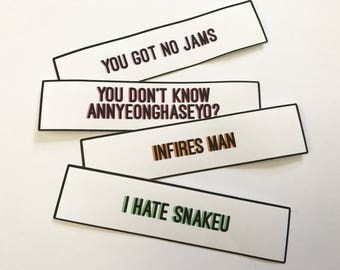 BTS Stickers | Meme Sayings | 10% Off Code SOKPOP10