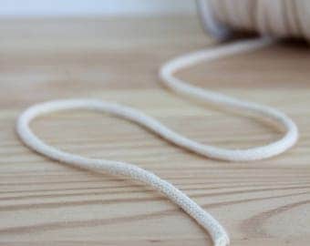 10 mètres de coton tressé écru cordon 3mm / corde de coton / / / 100 % coton corde / / artisanat corde / / corde en macramé / / panier cordon