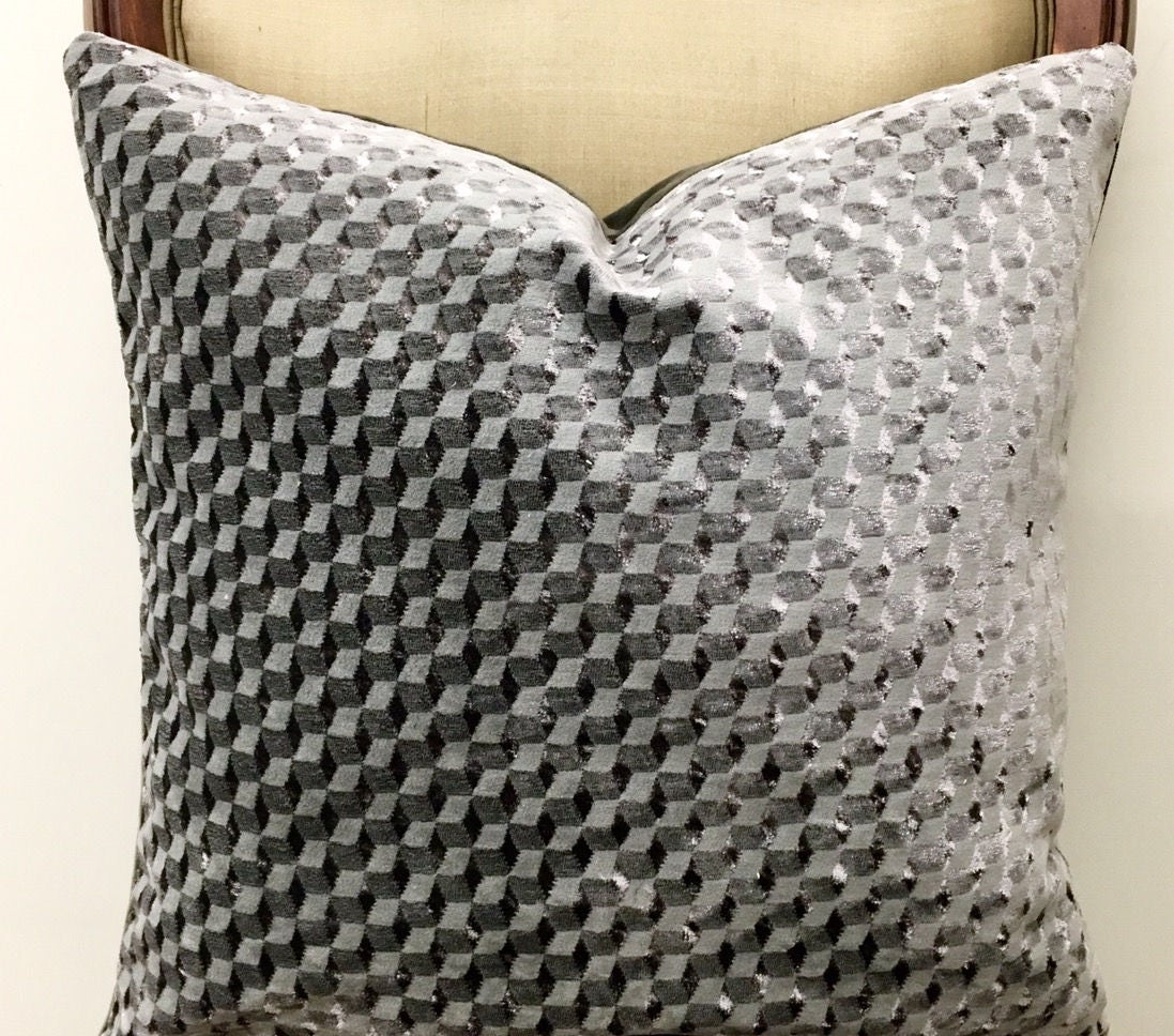  Grey  Velvet  Pillows  Grey  Pillow  Gray  Velvet  Pillow  Covers