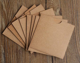 Kraft Paper CD Sleeve - Kraft Wedding Favor - Kraft CD Sleeve, Photographer Packaging, Photographer CD Packaging