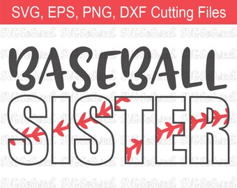 Download Baseball sister svg | Etsy
