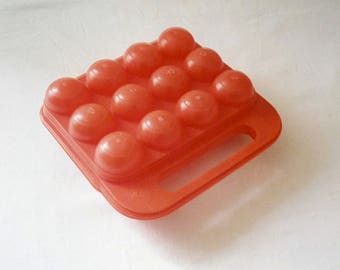 Egg carton orange vintage year 1970