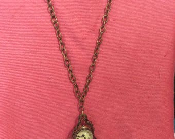 Steampunk assemblage watch necklace