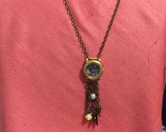 Gears steampunk assemblage necklace