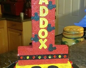 Mickey Mouse Birthday Number Centerpiece
