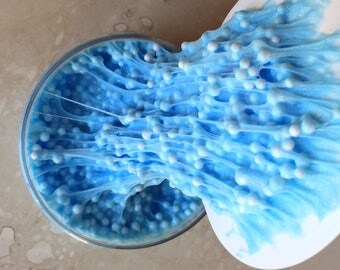 2 Ounce COTTON CANDY Scented BLUE Floam Slime - Super Stretchy with Soft Crunch!