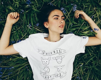 Vegan T-Shirt - Friends Not Food, Unisex