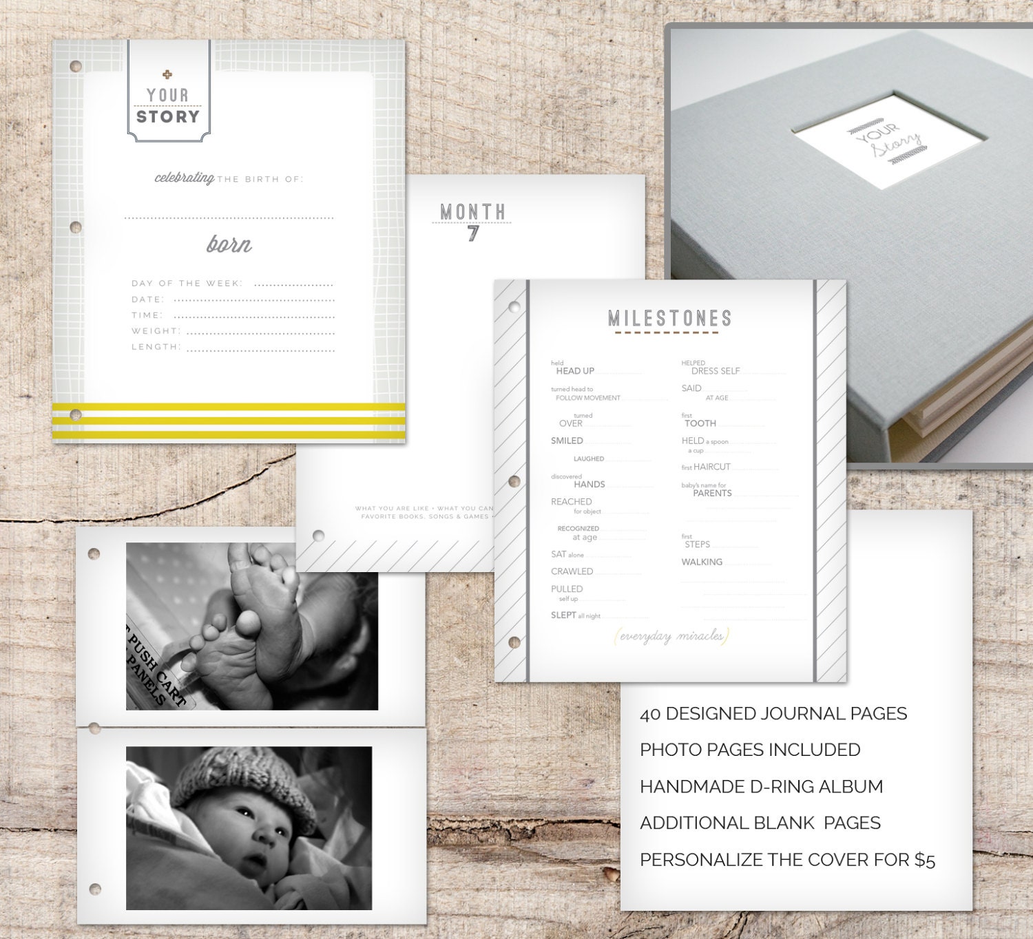 Baby Book a Modern Baby Memory Book for Baby's First Year