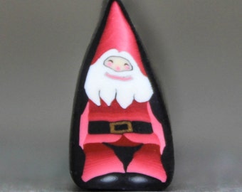 MINI Santa Claus Polymer Clay Cane (51A)